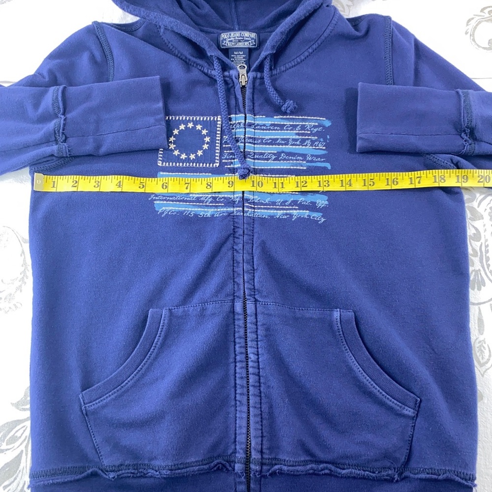 Y2K Polo Ralph Lauren Full Zip
Hoodie Sweatshirt Blue Flag
Polo Jeans Co - Picture 7 of 12
